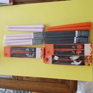 Assorted Halloween and fall candles. Price listed is for all